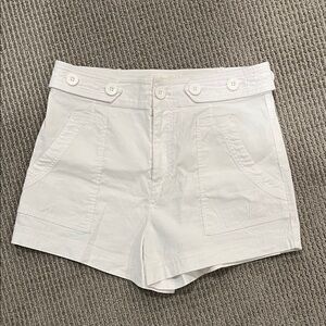 Maeve by Anthropologie High Waist White Shorts
